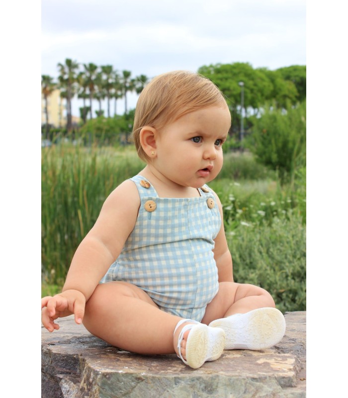 ranita niña marena cuadros verde