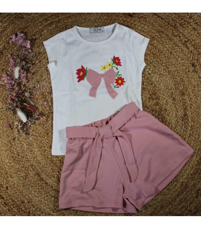 Conjunto niña lazo trapitos