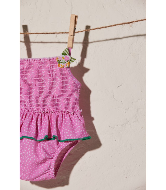 bañador ysabel mora bebe niña rosa