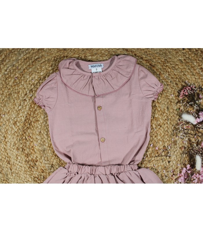 Conjunto camisa braguita rosa marena