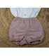 Conjunto bombacho niña marena camisa blanca