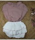 Conjunto bombacho niña marena camisa rosa