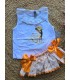 Conjunto niña naranja trapitos