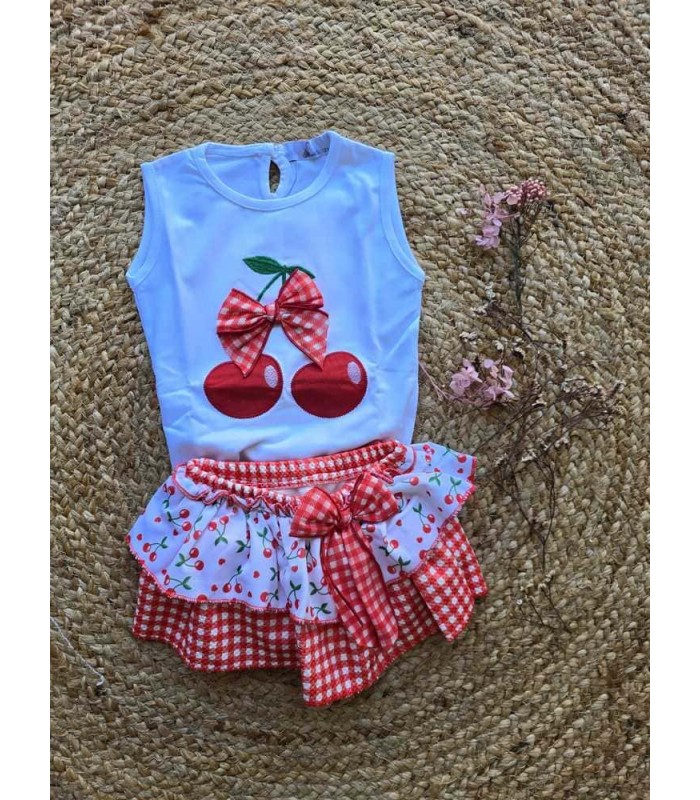 Conjunto cerezas braguita trapitos