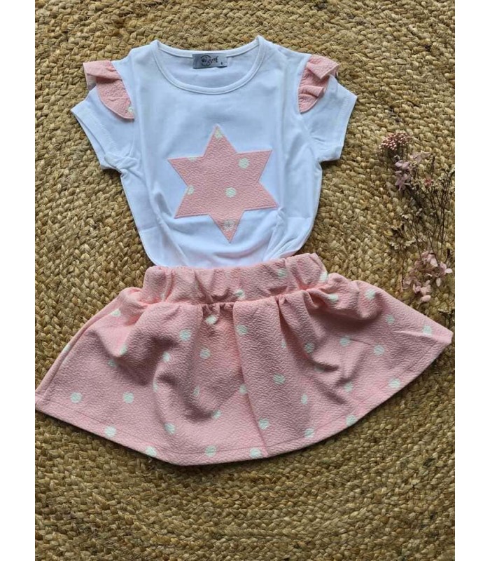 Conjunto falda estrella niña trapitos