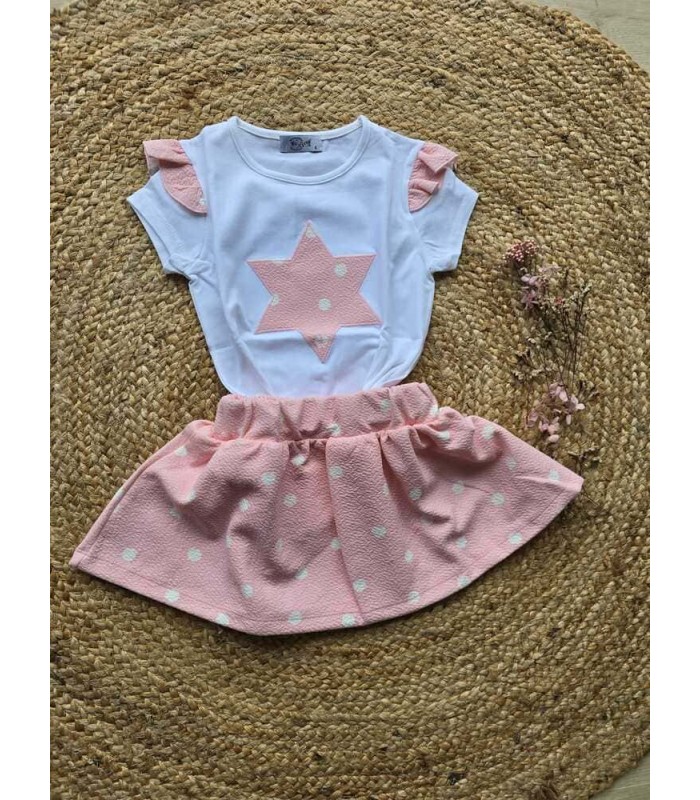 Conjunto falda estrella niña trapitos