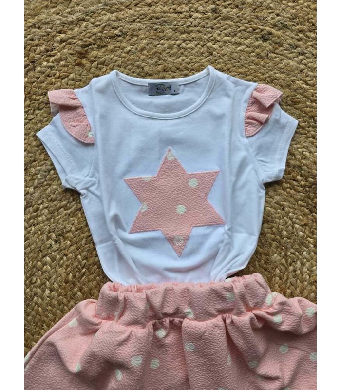 Conjunto falda estrella niña trapitos