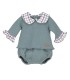 Conjunto calamaro niña cuadros verde