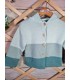 Chaqueta sardon tricolor niño verde agua